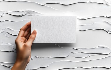 Elegant White Blank Card Mockup  Perfect for Design Presentation