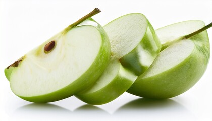 sliced green apple
