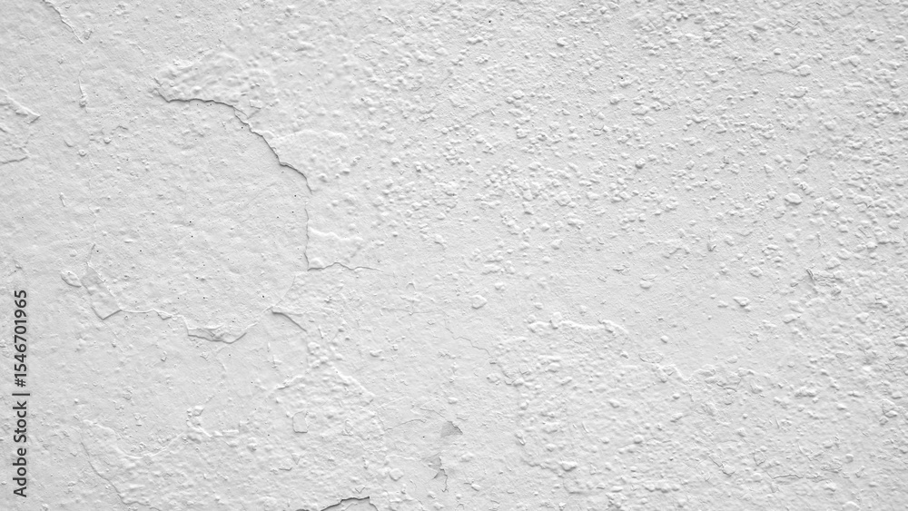 Poster White wall with a rough texture. wall is covered in white paint and has a few cracks. abstract texture background for template pages and banners