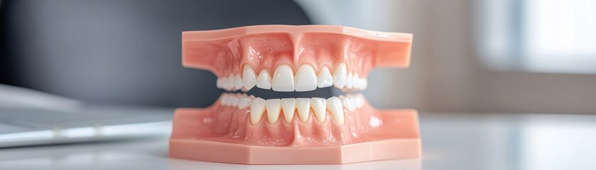 Obraz premium Dental Model Close-Up of Teeth and Gums for Education, dental ,dentistry