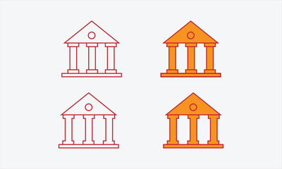 Bank icon vector. bank vector icon, museum, university isolated on white background 