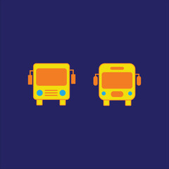Bus symbol bus stop sign symbol vector icon 