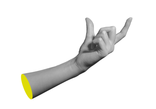 Hand holding object between thumb and forefinger in precise pinch gesture, showing clean wrist and