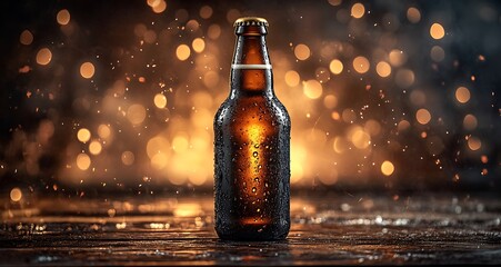 Beer Bottle Mockup Sparkling Dark Lager Design