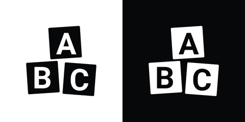 Abc icon of a flat style vector © Vince