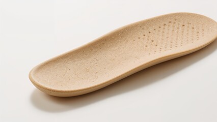 Orthopedic insoles over white background, no shadow