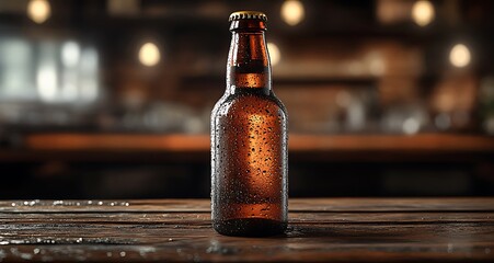 Refreshing Beer Bottle Mockup Perfect for Your Design