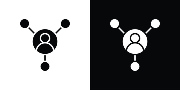 Affiliate link icon of a flat style vector
