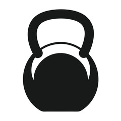 A black kettlebell weight for fitness isolated on white background