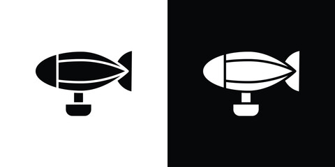 Airship icon of a flat style vector © Vince