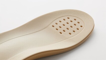 Orthopedic insoles over white background, no shadow