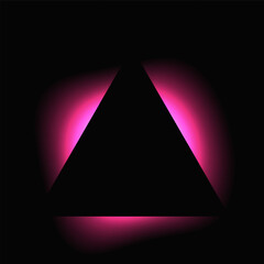 Fototapeta premium Triangle illuminate light frame