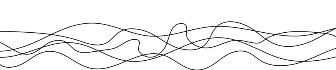 Thin curved wavy lines