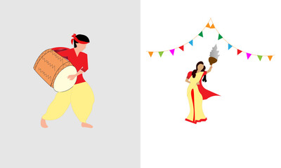 durgapuja vector symbol design