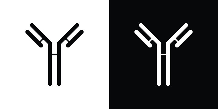 Antibody icon of a flat style vector