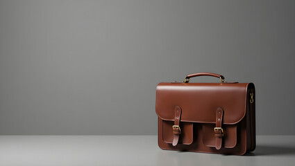 tan leather satchel, bnetcase, messenger bag, vintage style, handcrafted, textured surface, metal hardware, minimalist design, studio shot, dark background