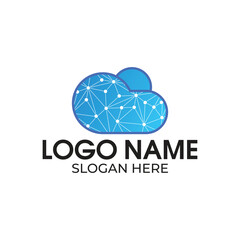 cloud tech logo design