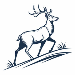 Obraz premium deer vector illustration, deer vector icon