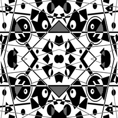 Abstract black and white simple composition. Geometric design background.