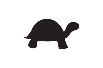 Naklejka premium Turtle silhouette on white background.01