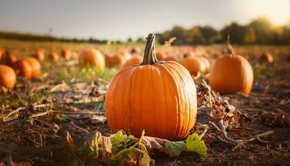 pumpkin in a pumpkin patch
