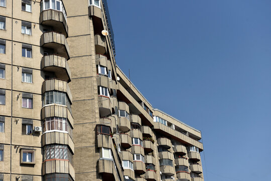 Ex-Soviet concrete block houses in Romania