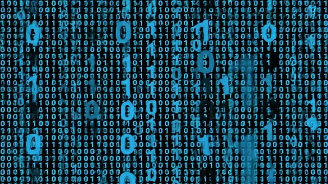 Binary code background | Digital Rainfall Matrix Style | Endless stream of falling digital code symbols, green and black background, matrix-inspired loop, 4K resolution"