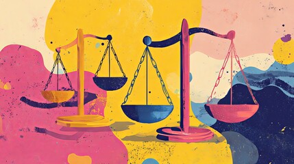 Justice Scale Symbol Celebrating World Social Justice Day