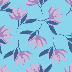 Cute feminine seamless watercolor pattern with little tiny wildflowers, hand drawn