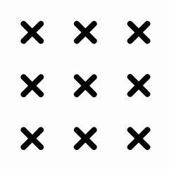 Black crosses pattern background, monochrome repeatable