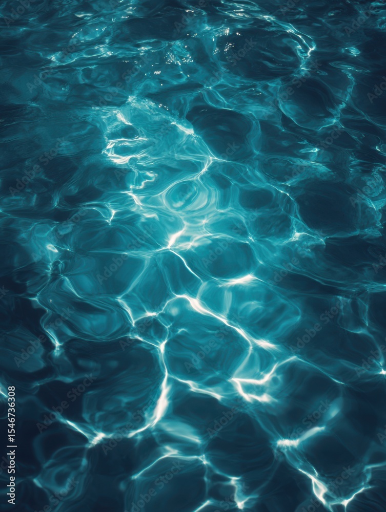 Poster captivating reflections on deep pool water capturing the essence of tranquility and depth in a seren