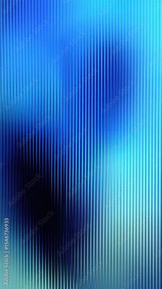 Aufkleber vertical lines create a soothing blue gradient, evoking tranquility in minimalist digital art suitab