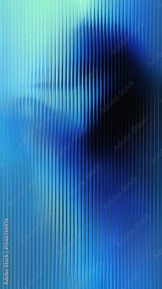 Aufkleber Vertical Lines Create a Serene Gradient of Blue, Evoking Tranquility and Calmness in a Minimalist Digital Art Composition Suitable for Creative Projects
