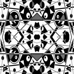 Abstract black and white simple composition. Geometric design background.