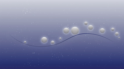 Abstract gradient sky background with stars and planets
