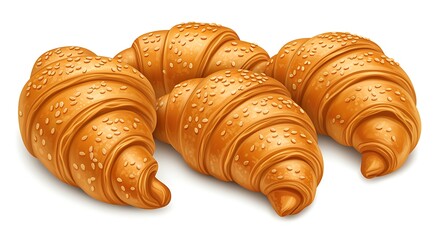 Delicious Golden Croissants Buttery, Flaky, and Perfect for Breakfast or a Snack