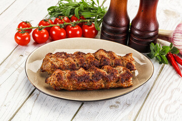 Chicken kebab minced meat and spices