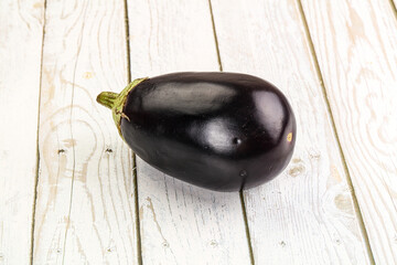 Raw ripe organic eggplant vegetable