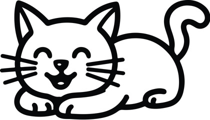 Black Cat Silhouette Clipart Vector Illustration

