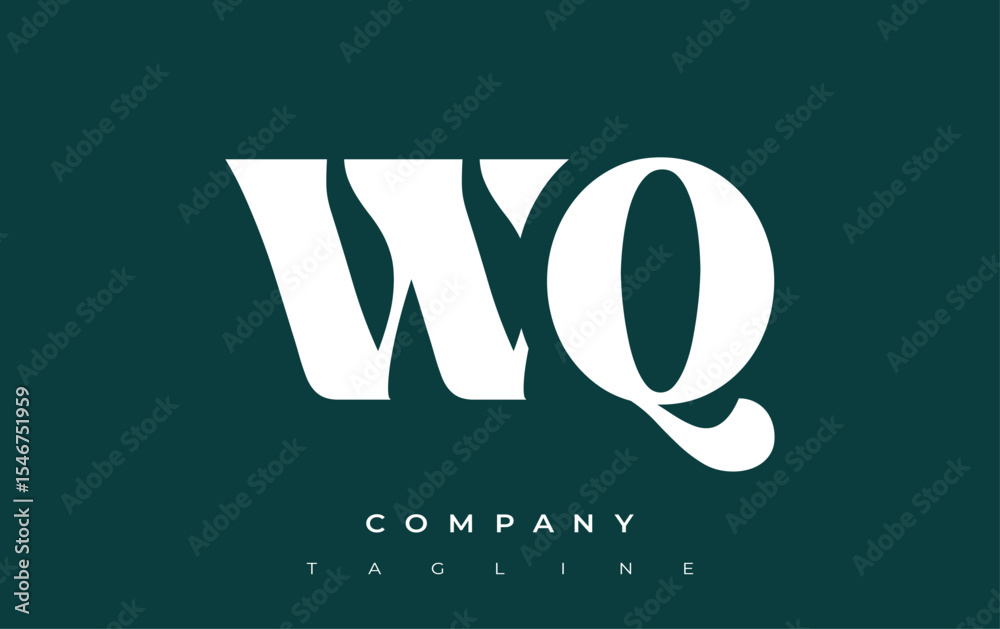 Fototapete wq creative abstract typography logo design. elegant logo combining bold typography and creative sha