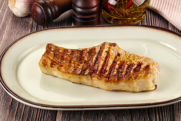 Tasty hot grilled pork loin