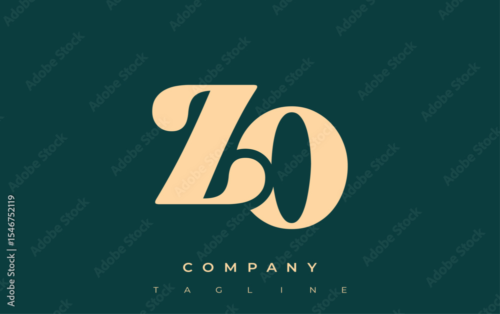 Fototapete zo creative abstract typography logo design. elegant logo combining bold typography and creative sha