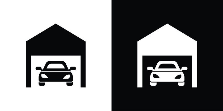 Car garage icon of a flat style vector