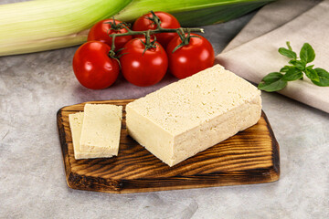 Soya vegan tofu cheese brick