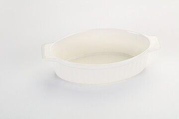 White ceramic empty bowl dishware