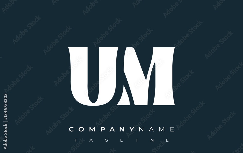 Fototapete um creative abstract typography logo design. elegant logo combining bold typography and creative sha