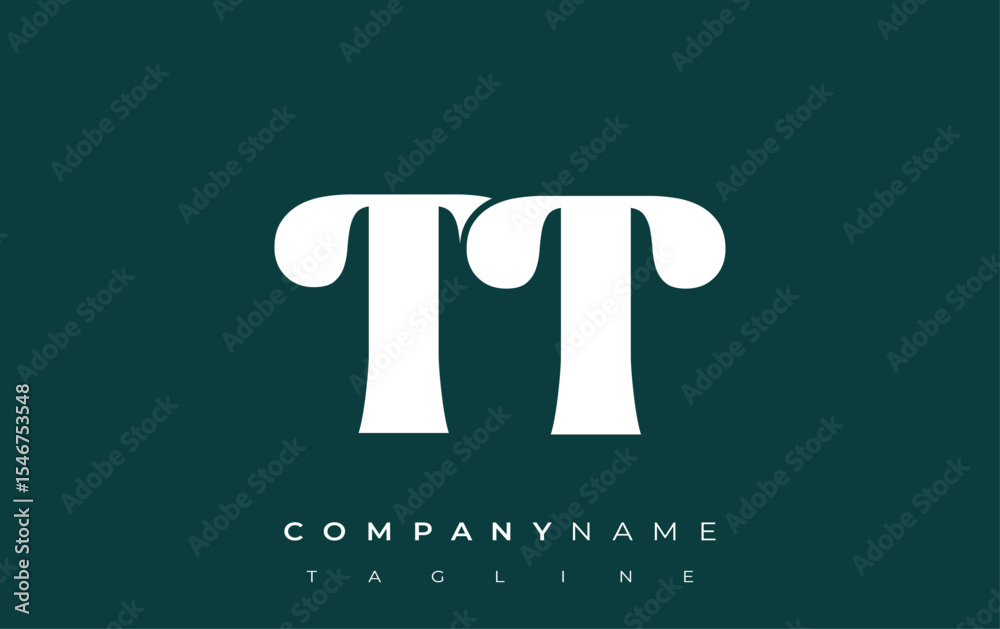 Fototapete tt creative abstract typography logo design. elegant logo combining bold typography and creative sha