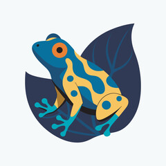 Tree Frog With Poison Dart Colors Vector