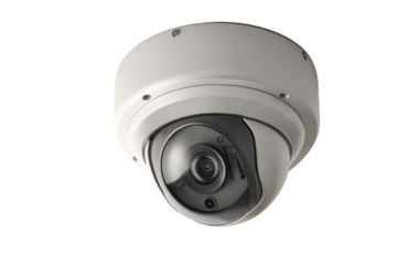 High-Resolution Dome Security Camera cutout transparent background
