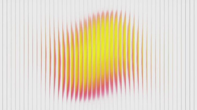 Abstract glass gradient circle with neon ribbed effect and reeded sphere texture. Futuristic fractal pattern for holographic background or tech backdrop. 4k Seamless loop.